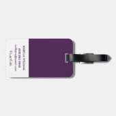 Frida Kahlo | Paarse Floral Bouquet Bagagelabel (Achterkant horizontaal)