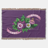 Frida Kahlo | Paarse Floral Bouquet Deken (Voorkant)