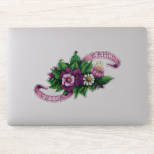 Frida Kahlo   Paarse Floral Bouquet Sticker