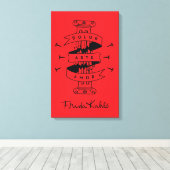 Frida Kahlo | Pain Art Love Canvas Afdruk (Insitu (Houten vloer))