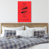 Frida Kahlo | Pain Art Love Canvas Afdruk (Insitu (Slaapkamer))