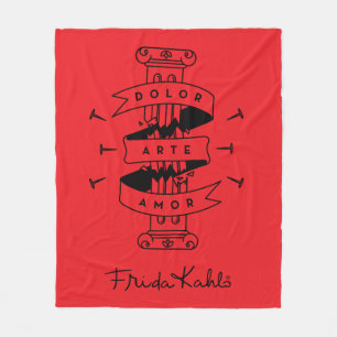 Frida Kahlo   Pain Art Love Fleece Deken