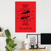 Frida Kahlo | Pain Art Love Poster (Thuiskantoor)