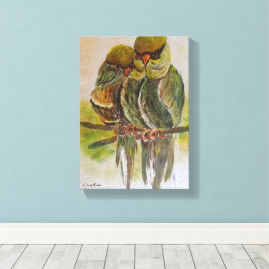 Frida Kahlo Painted Birds Canvas Afdruk (Insitu (Houten vloer))