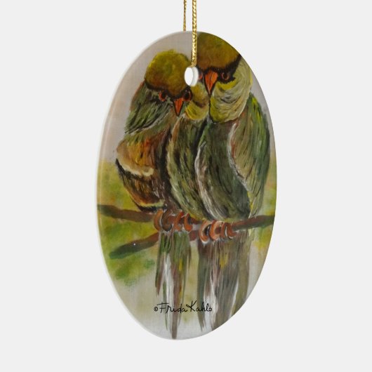 Frida Kahlo Painted Birds Keramisch Ornament (Rechts)