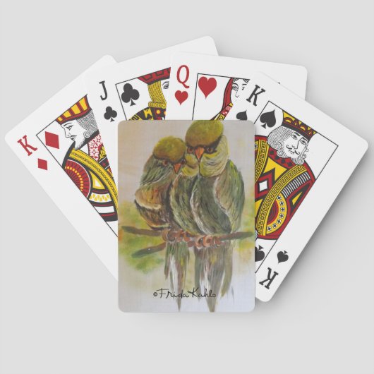 Frida Kahlo Painted Birds Pokerkaarten (Achterkant)