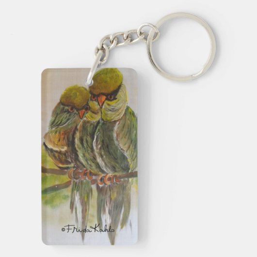 Frida Kahlo Painted Birds Sleutelhanger (achterkant)