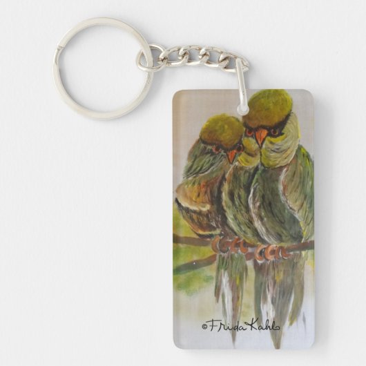 Frida Kahlo Painted Birds Sleutelhanger (Voorkant)