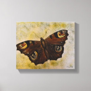 Frida Kahlo Painted Butterfly Canvas Afdruk