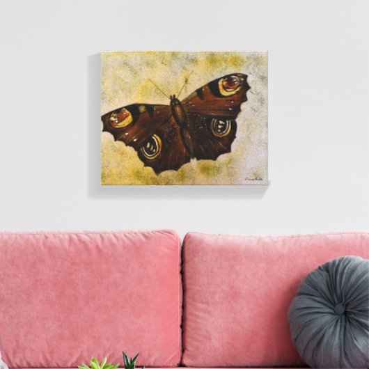 Frida Kahlo Painted Butterfly Canvas Afdruk (Insitu (Woonkamer))