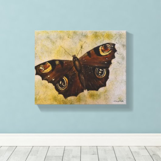 Frida Kahlo Painted Butterfly Canvas Afdruk (Insitu (Houten vloer))
