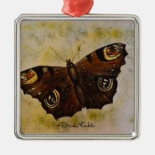 Frida Kahlo Painted Butterfly Metalen Ornament