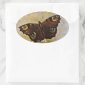 Frida Kahlo Painted Butterfly Ovale Sticker (Tas)