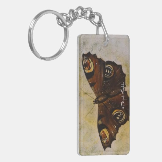 Frida Kahlo Painted Butterfly Sleutelhanger (Voorkant Links)