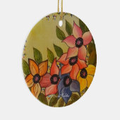 Frida Kahlo Painted Flores Keramisch Ornament (Rechts)