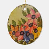 Frida Kahlo Painted Flores Keramisch Ornament (Links)