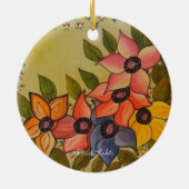 Frida Kahlo Painted Flores Keramisch Ornament (Achterkant)