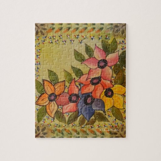 Frida Kahlo Painted Flores Legpuzzel (Verticaal)