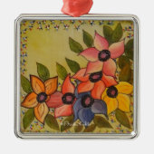 Frida Kahlo Painted Flores Metalen Ornament (Voorkant)