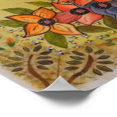 Frida Kahlo Painted Flores Poster (Hoek)