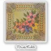 Frida Kahlo Painted Flores Sticker (Voorkant)