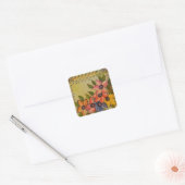 Frida Kahlo Painted Flores Vierkante Sticker (Envelop)