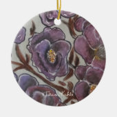 Frida Kahlo Painted Flowers Keramisch Ornament (Voorkant)