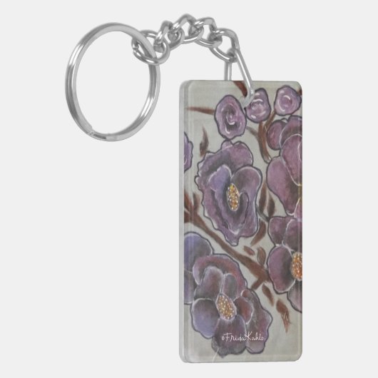 Frida Kahlo Painted Flowers Sleutelhanger (Voorkant Links)