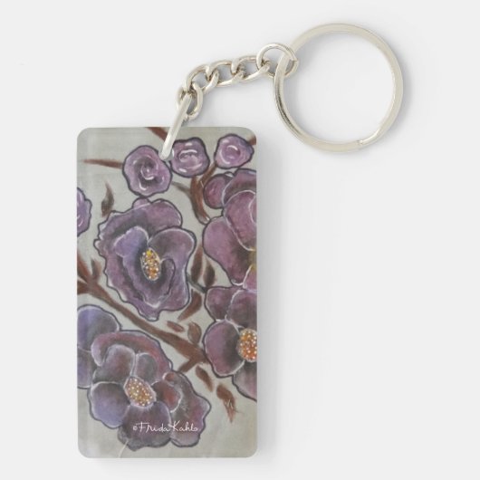 Frida Kahlo Painted Flowers Sleutelhanger (achterkant)