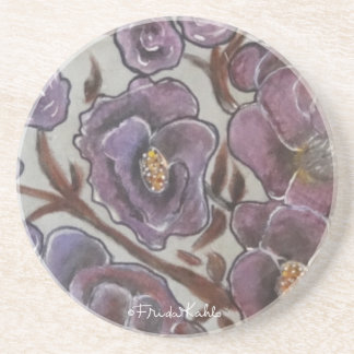Frida Kahlo Painted Flowers Zandsteen Onderzetter