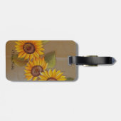 Frida Kahlo Painted Sunflower Bagagelabel (Achterkant horizontaal)