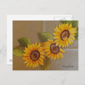 Frida Kahlo Painted Sunflower Briefkaart (Voorkant / Achterkant)