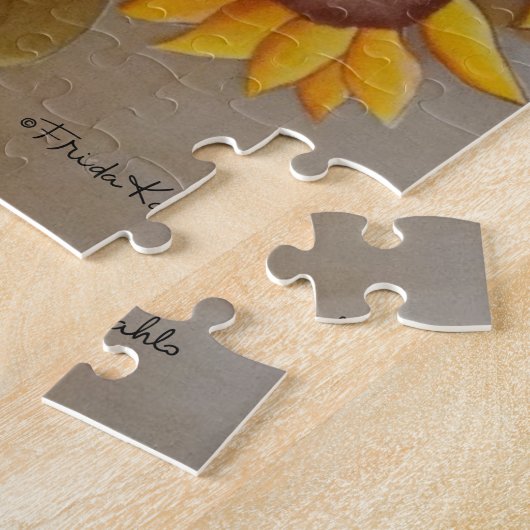 Frida Kahlo Painted Sunflower Legpuzzel (Zijkant)