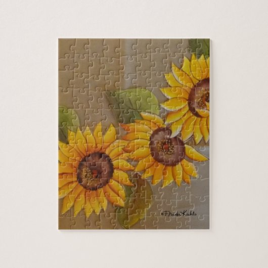 Frida Kahlo Painted Sunflower Legpuzzel (Verticaal)
