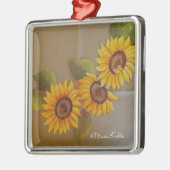 Frida Kahlo Painted Sunflower Metalen Ornament (Links)