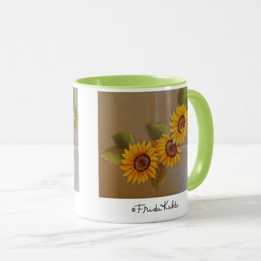 Frida Kahlo Painted Sunflower Mok (Voorkant rechts)