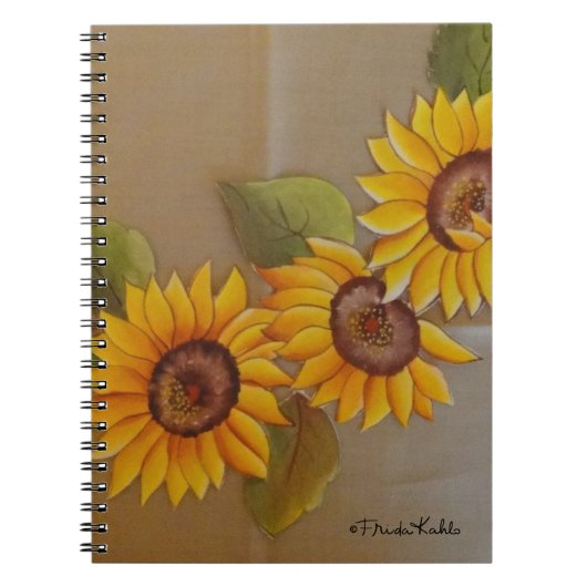 Frida Kahlo Painted Sunflower Notitieboek (Voorkant)