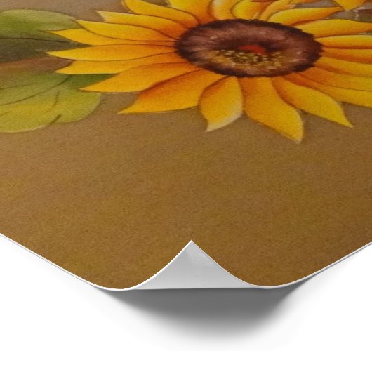 Frida Kahlo Painted Sunflower Poster (Hoek)