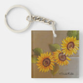 Frida Kahlo Painted Sunflower Sleutelhanger (Voorkant)