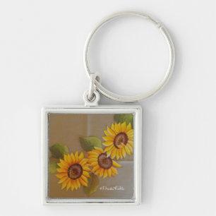 Frida Kahlo Painted Sunflower Sleutelhanger