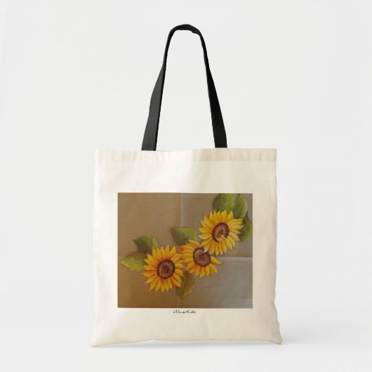 Frida Kahlo Painted Sunflower Tote Bag (Voorkant)
