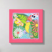Frida Kahlo Parrot Graphic Canvas Afdruk (Voorkant)