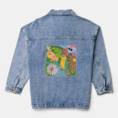 Frida Kahlo Parrot Graphic Denim Jacket (Achterkant)