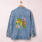 Frida Kahlo Parrot Graphic Denim Jacket (Hangar)
