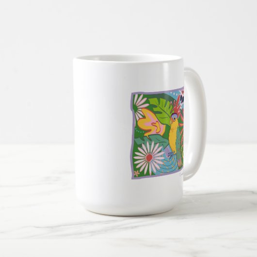 Frida Kahlo Parrot Graphic Koffiemok (Voorkant rechts)