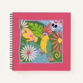 Frida Kahlo Parrot Graphic Notitieboek (Voorkant)