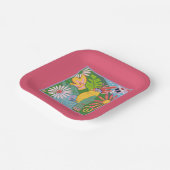 Frida Kahlo Parrot Graphic Papieren Bordje (Gebogen)