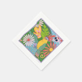 Frida Kahlo Parrot Graphic Servet (Hoek)