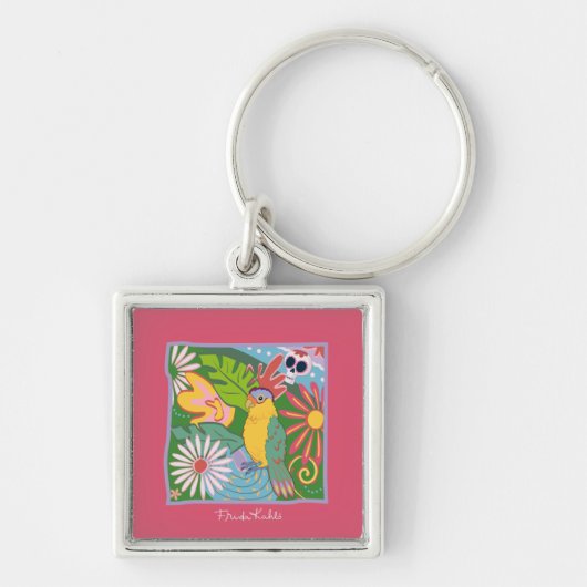 Frida Kahlo Parrot Graphic Sleutelhanger (Voorkant)