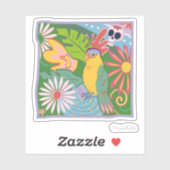 Frida Kahlo Parrot Graphic Sticker (Vel)